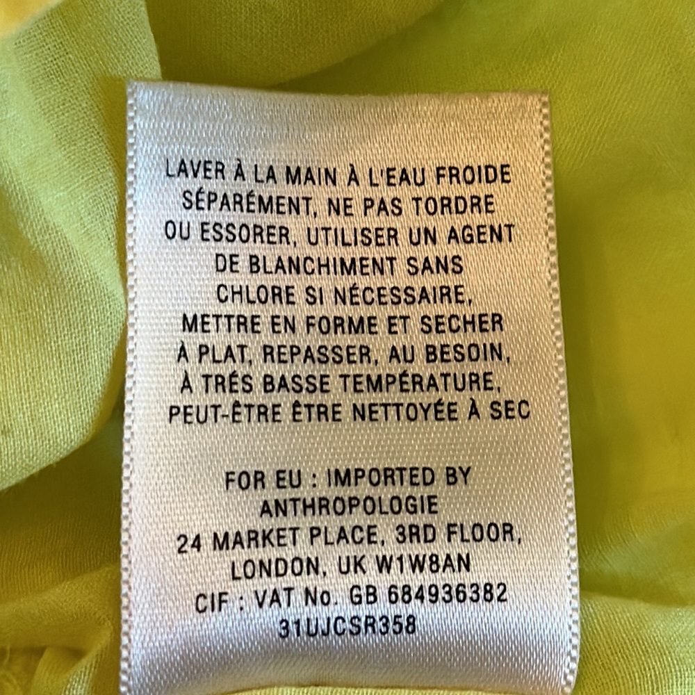 Anthropologie Floreat yellow stellina flower skirt (H) - Picture 5 of 11